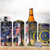 US Virgin Islands USA Half Flag 4 in 1 Can Cooler Tumbler Together We Grow Smoke Effect - Wonder Print Shop
