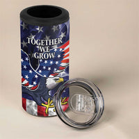 US Virgin Islands USA Half Flag 4 in 1 Can Cooler Tumbler Together We Grow Smoke Effect - Wonder Print Shop