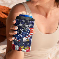 US Virgin Islands USA Half Flag 4 in 1 Can Cooler Tumbler Together We Grow Smoke Effect - Wonder Print Shop