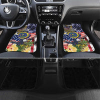 US Virgin Islands USA Half Flag Car Mats Together We Grow Smoke Effect - Wonder Print Shop