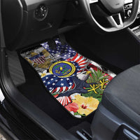 US Virgin Islands USA Half Flag Car Mats Together We Grow Smoke Effect - Wonder Print Shop
