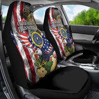 US Virgin Islands USA Half Flag Car Seat Cover Together We Grow Smoke Effect - Wonder Print Shop