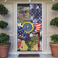 US Virgin Islands USA Half Flag Door Cover Together We Grow Smoke Effect - Wonder Print Shop