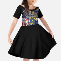 US Virgin Islands USA Half Flag Family Matching Long Sleeve Bodycon Dress and Hawaiian Shirt Together We Grow Smoke Effect - Wonder Print Shop