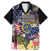 US Virgin Islands USA Half Flag Family Matching Mermaid Dress and Hawaiian Shirt Together We Grow Smoke Effect - Wonder Print Shop
