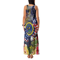 US Virgin Islands USA Half Flag Family Matching Tank Maxi Dress and Hawaiian Shirt Together We Grow Smoke Effect - Wonder Print Shop