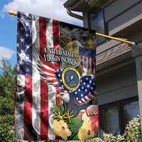 US Virgin Islands USA Half Flag Garden Flag Together We Grow Smoke Effect - Wonder Print Shop