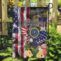 US Virgin Islands USA Half Flag Garden Flag Together We Grow Smoke Effect - Wonder Print Shop