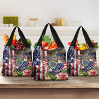 US Virgin Islands USA Half Flag Grocery Bag Together We Grow Smoke Effect - Wonder Print Shop
