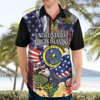 US Virgin Islands USA Half Flag Hawaiian Shirt Together We Grow Smoke Effect - Wonder Print Shop