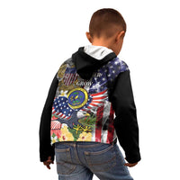 US Virgin Islands USA Half Flag Kid Hoodie Together We Grow Smoke Effect - Wonder Print Shop