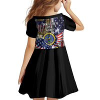 US Virgin Islands USA Half Flag Kid Short Sleeve Dress Together We Grow Smoke Effect - Wonder Print Shop