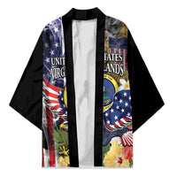 US Virgin Islands USA Half Flag Kimono Together We Grow Smoke Effect - Wonder Print Shop