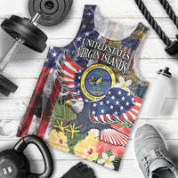 US Virgin Islands USA Half Flag Men Tank Top Together We Grow Smoke Effect - Wonder Print Shop