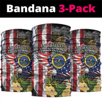 US Virgin Islands USA Half Flag Neck Gaiter Together We Grow Smoke Effect - Wonder Print Shop