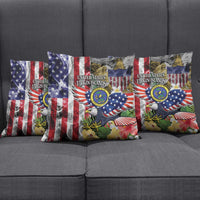 US Virgin Islands USA Half Flag Pillow Cover Together We Grow Smoke Effect - Wonder Print Shop