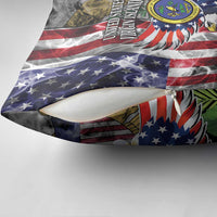 US Virgin Islands USA Half Flag Pillow Cover Together We Grow Smoke Effect - Wonder Print Shop