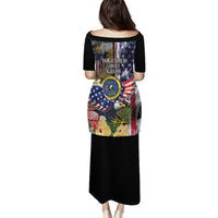 US Virgin Islands USA Half Flag Puletasi Together We Grow Smoke Effect - Wonder Print Shop