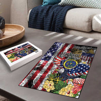 US Virgin Islands USA Half Flag Puzzle Together We Grow Smoke Effect - Wonder Print Shop