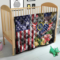US Virgin Islands USA Half Flag Quilt Together We Grow Smoke Effect - Wonder Print Shop