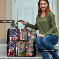 US Virgin Islands USA Half Flag Travel Bag Together We Grow Smoke Effect - Wonder Print Shop