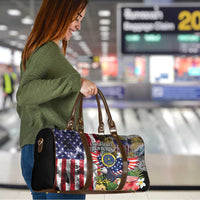 US Virgin Islands USA Half Flag Travel Bag Together We Grow Smoke Effect - Wonder Print Shop