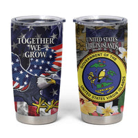 US Virgin Islands USA Half Flag Tumbler Cup Together We Grow Smoke Effect - Wonder Print Shop