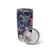 US Virgin Islands USA Half Flag Tumbler Cup Together We Grow Smoke Effect - Wonder Print Shop