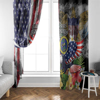 US Virgin Islands USA Half Flag Window Curtain Together We Grow Smoke Effect - Wonder Print Shop
