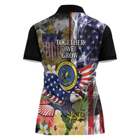 US Virgin Islands USA Half Flag Women Polo Shirt Together We Grow Smoke Effect - Wonder Print Shop