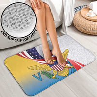United States Virgin Islands Bathroom Set USA Curve Flag With Yellow Eagle - Wonder Print Shop