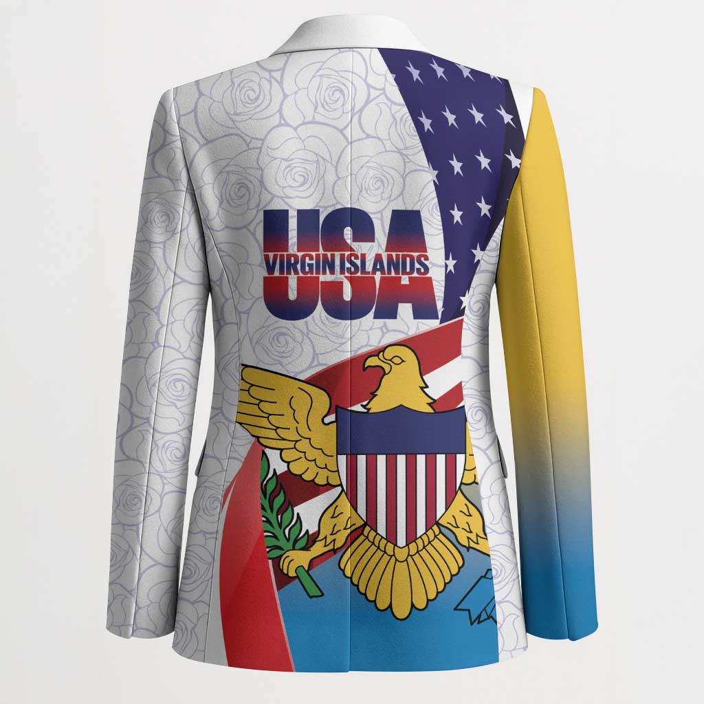 United States Virgin Islands Blazer USA Curve Flag With Yellow Eagle - Wonder Print Shop