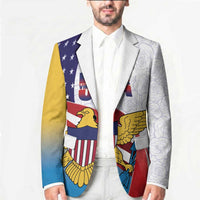 United States Virgin Islands Blazer USA Curve Flag With Yellow Eagle - Wonder Print Shop