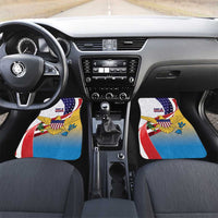 United States Virgin Islands Car Mats USA Curve Flag With Yellow Eagle - Wonder Print Shop