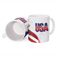 United States Virgin Islands Ceramic Mug USA Curve Flag With Yellow Eagle - Wonder Print Shop