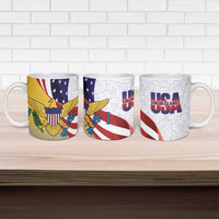 United States Virgin Islands Ceramic Mug USA Curve Flag With Yellow Eagle - Wonder Print Shop