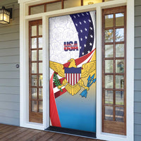 United States Virgin Islands Door Cover USA Curve Flag With Yellow Eagle - Wonder Print Shop
