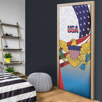 United States Virgin Islands Door Cover USA Curve Flag With Yellow Eagle - Wonder Print Shop
