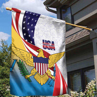 United States Virgin Islands Garden Flag USA Curve Flag With Yellow Eagle - Wonder Print Shop