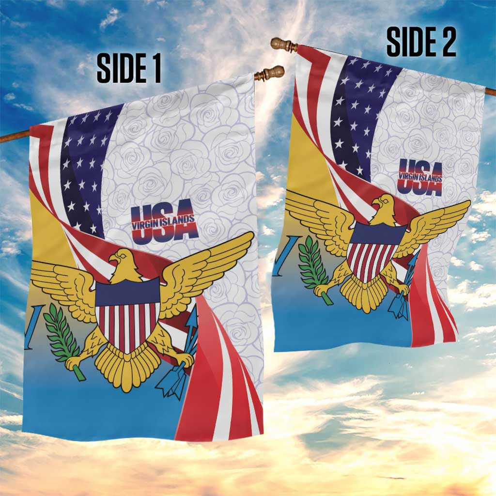 United States Virgin Islands Garden Flag USA Curve Flag With Yellow Eagle - Wonder Print Shop