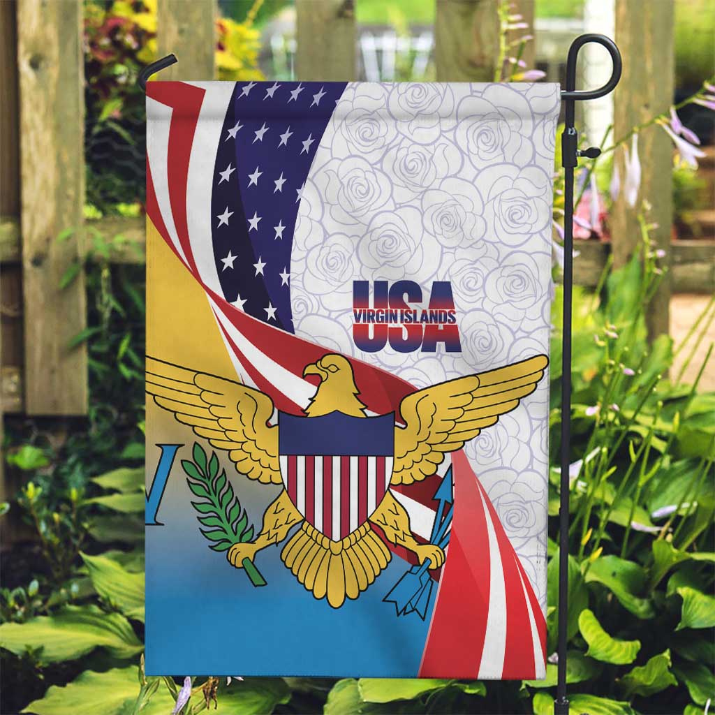 United States Virgin Islands Garden Flag USA Curve Flag With Yellow Eagle - Wonder Print Shop