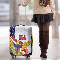 United States Virgin Islands Luggage Cover USA Curve Flag With Yellow Eagle - Wonder Print Shop