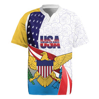 United States Virgin Islands Rugby Jersey USA Curve Flag With Yellow Eagle - Wonder Print Shop