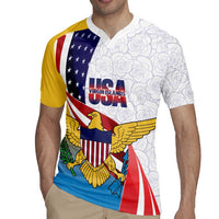 United States Virgin Islands Rugby Jersey USA Curve Flag With Yellow Eagle - Wonder Print Shop