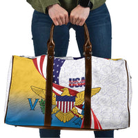 United States Virgin Islands Travel Bag USA Curve Flag With Yellow Eagle - Wonder Print Shop