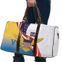 United States Virgin Islands Travel Bag USA Curve Flag With Yellow Eagle - Wonder Print Shop