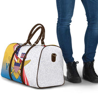 United States Virgin Islands Travel Bag USA Curve Flag With Yellow Eagle - Wonder Print Shop