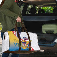 United States Virgin Islands Travel Bag USA Curve Flag With Yellow Eagle - Wonder Print Shop