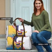United States Virgin Islands Travel Bag USA Curve Flag With Yellow Eagle - Wonder Print Shop