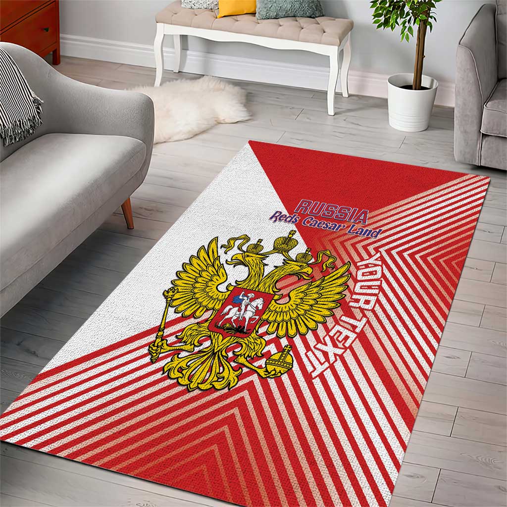 Custom Russia Volleyball Area Rug Reds Caesar Land Dynamic Style